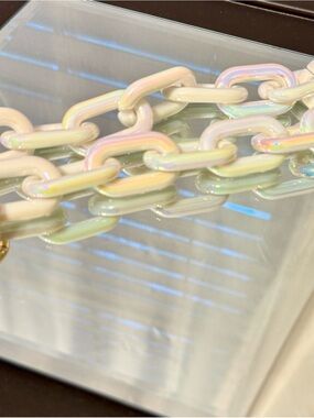 Gold Blush Opal White Pop Links BNWT